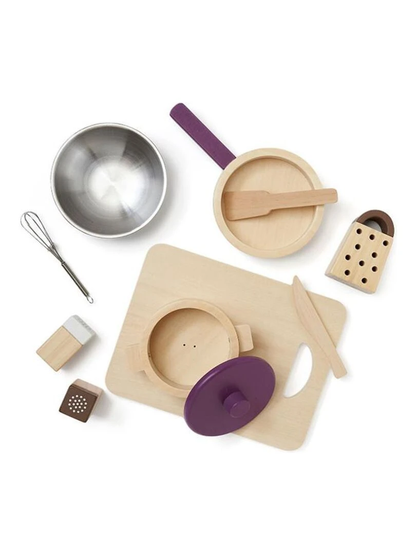 Ensemble ustensiles de cuisine en bois Kid's Hub Kids Concept Beige