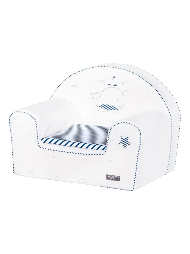 Fauteuil club pour enfant en coton blanc SAUTHON Blanc