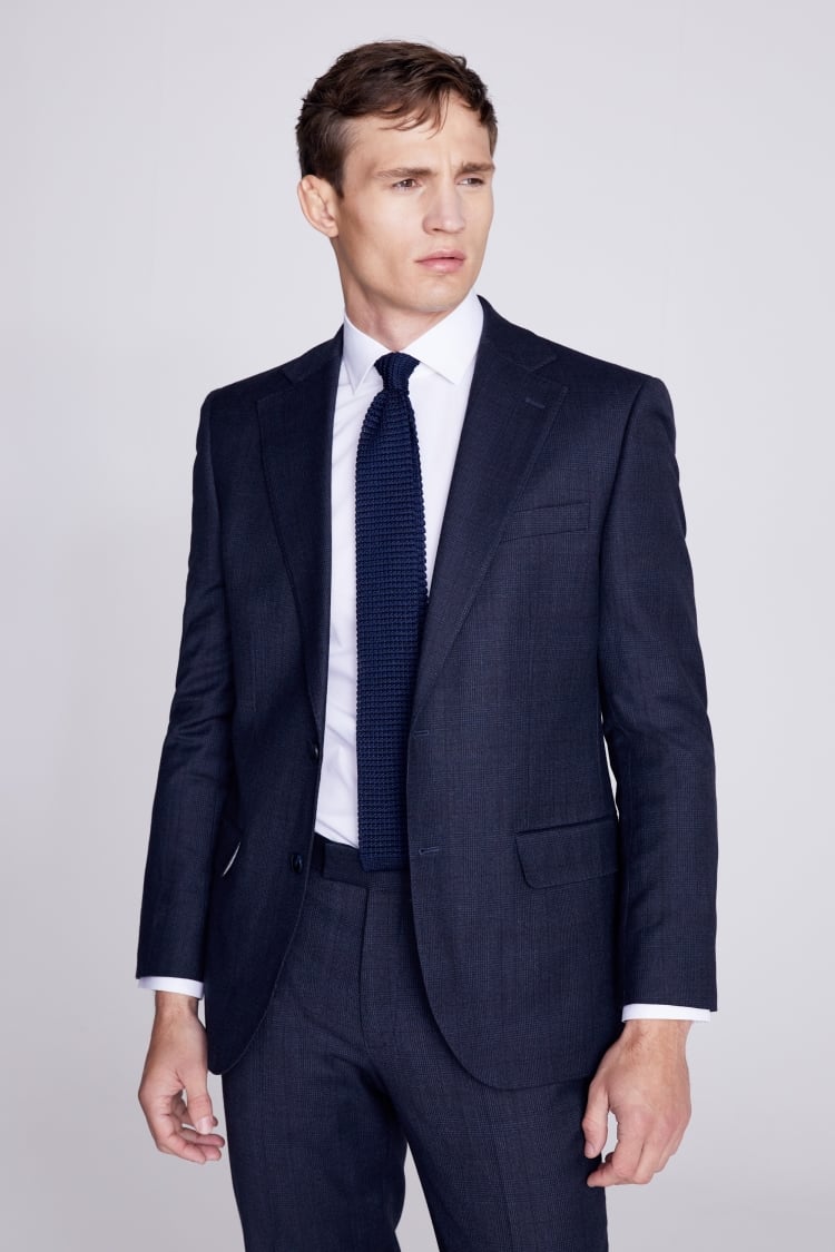 Slim Fit Ink Houndstooth Dress Jacket   Buy Online at Moss