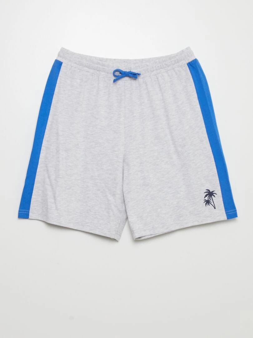 Ensemble pyjama court short + t shirt   2 pièces   Bleu