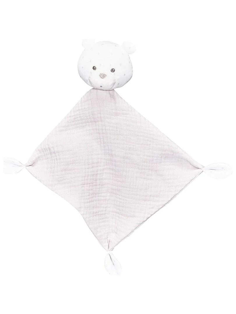 Doudou mouchoir en coton SAUTHON Gris