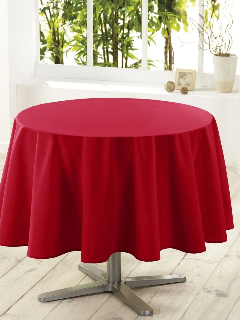 Nappe ronde 180 cm Rouge Rouge