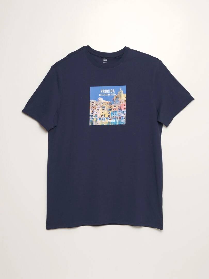 T shirt ample à manches courtes Bleu marine