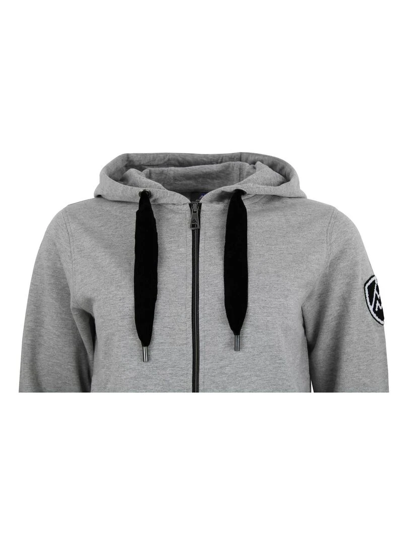 Sweat zippé à capuche femme ACLARA   Gris clair
