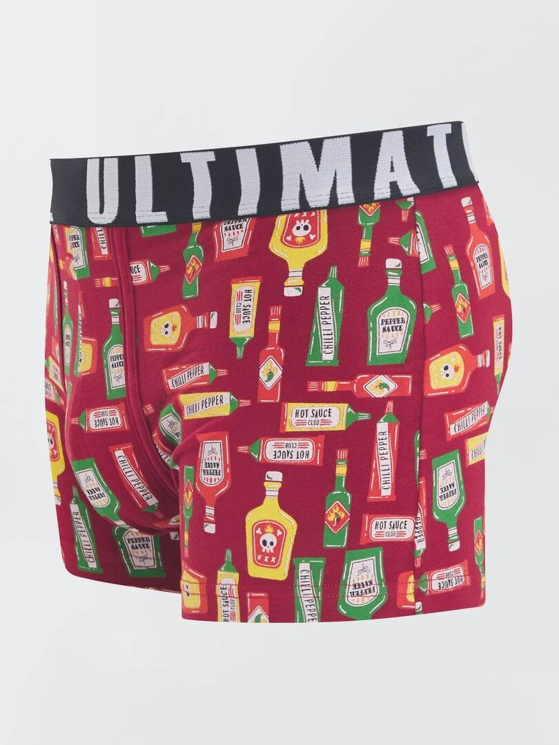 Lot de 3 boxers fantaisie   Rouge/bleu foncé