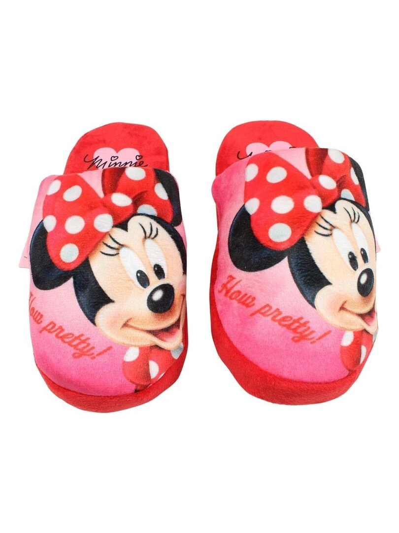 Disney Pantoufle fille imprimé Minnie Rouge