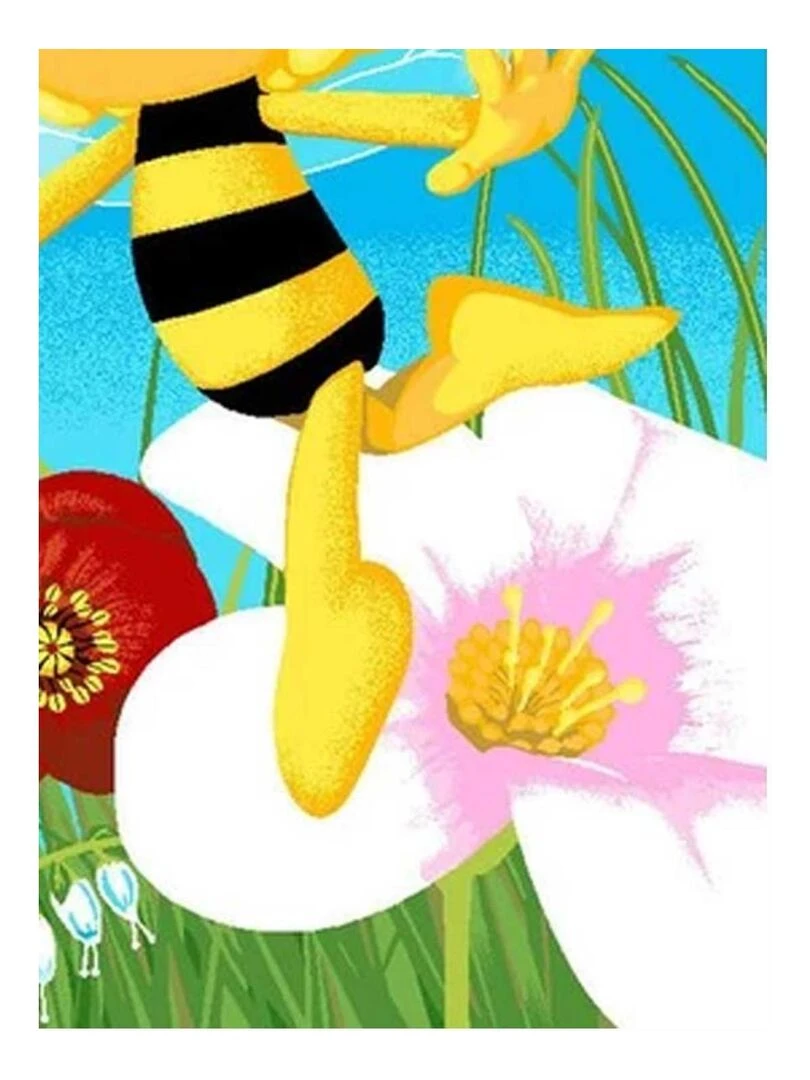 Tapis enfant MAYA L ABEILLE BUSY BEE Bleu 95x133 Fait en Europe   Bleu