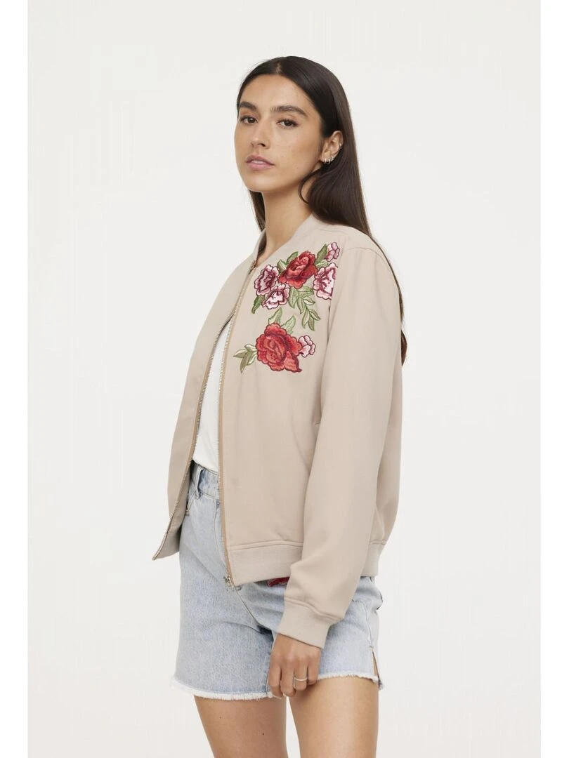 Lee Cooper Veste manches longues polyester regular FLOWERS Beige argile