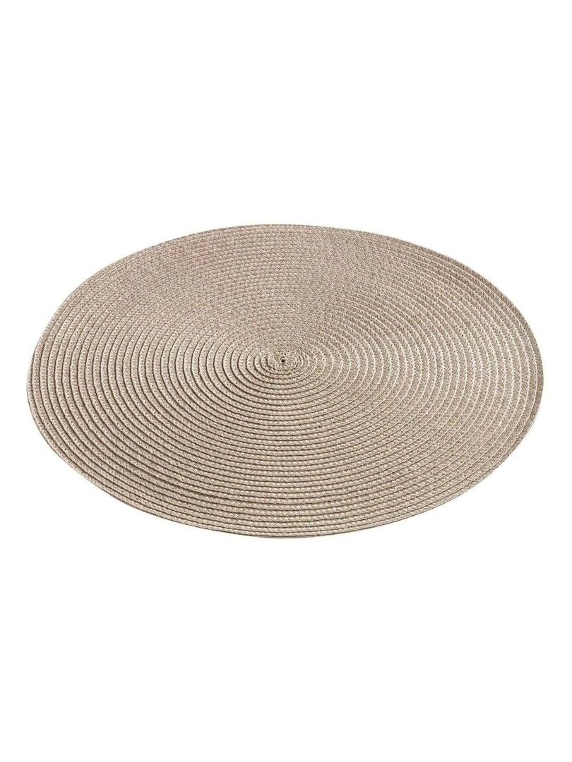 Set de table rond et coloré Taupe