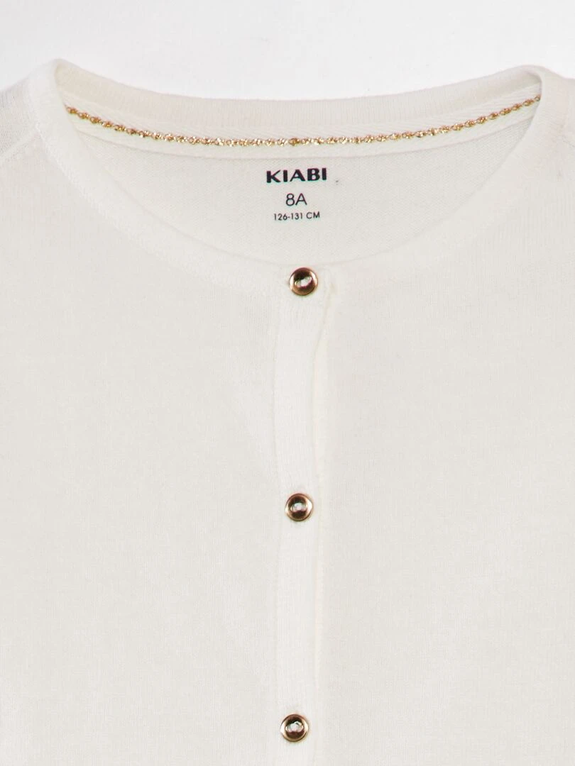 Gilet en maille fine blanc