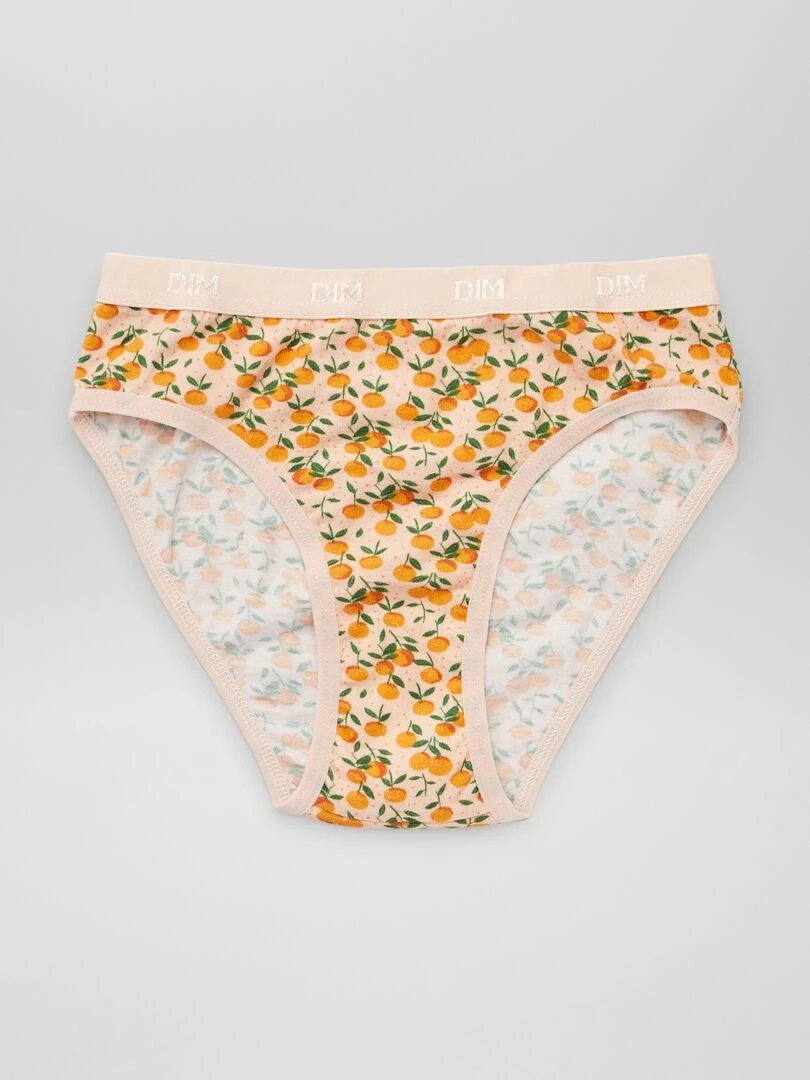 Lot de 3 culottes 'DIM' Orange/rose
