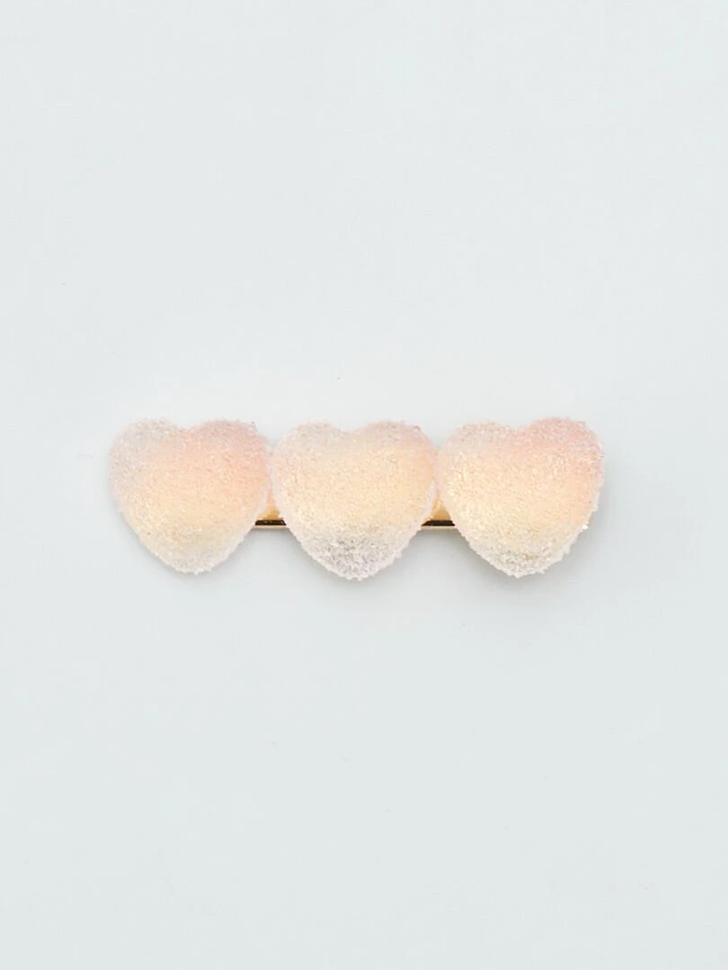 Lot de 3 pinces croco effet sucré   Rose