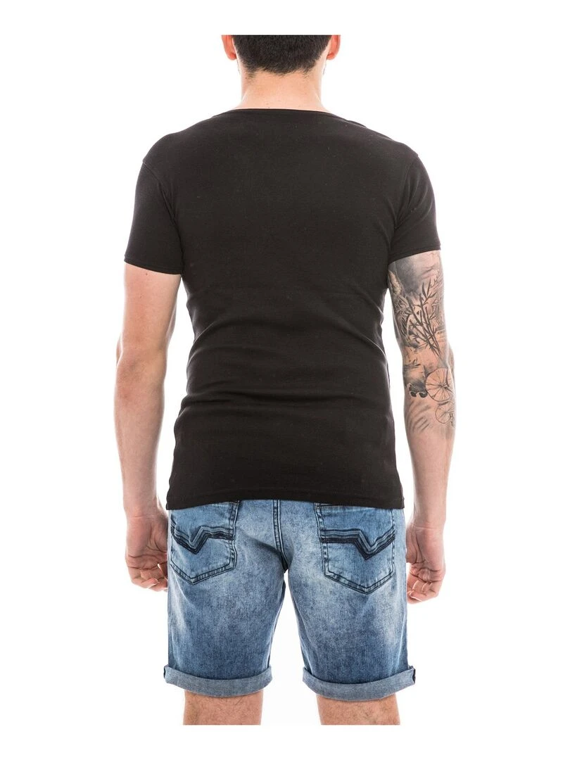 T shirt coton organique WORKAWAY   Noir