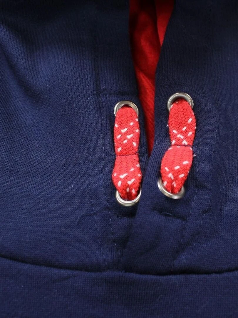 Lee Cooper   Sweat garçon imprimé logo en coton   Bleu marine