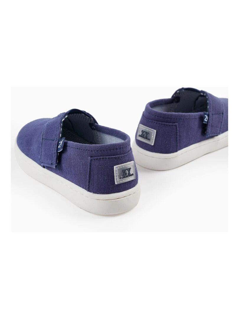 Espadrilles en tissu pour bébé garçon  CÉRÉMONIE   Bleu foncé