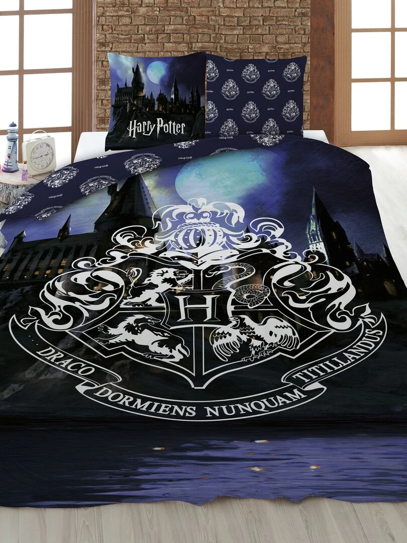 Parure de lit 'Harry Potter' 1 personne noir