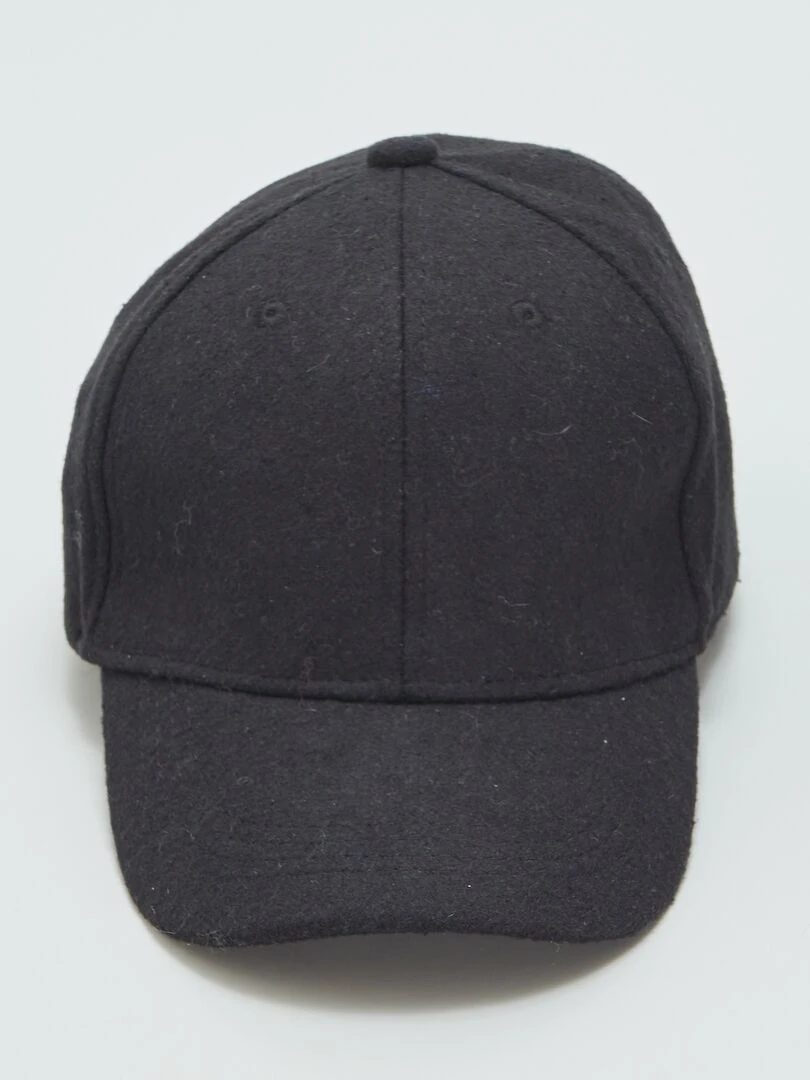 Casquette en flanelle Noir