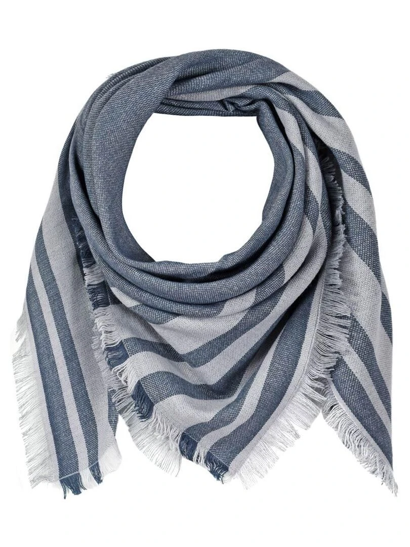 Echarpe carrée Tilka Fabriqué en France Gris