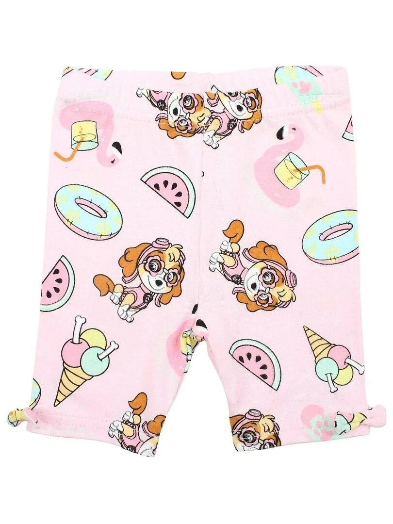 Paw Patrol   Ensemble T shirt legging bébé fille Imprimé La Pat' Patrouille   Rose