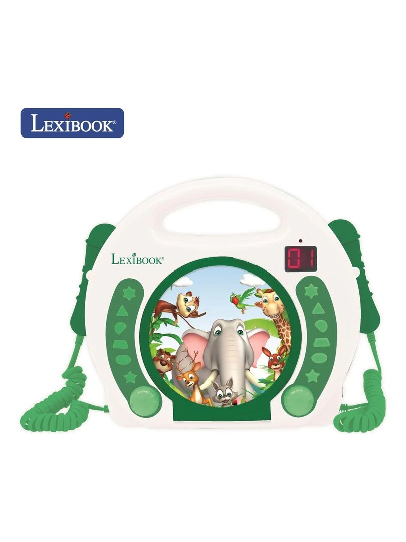Lecteur Cd Portable Avec 2 Microphones Animaux N/A