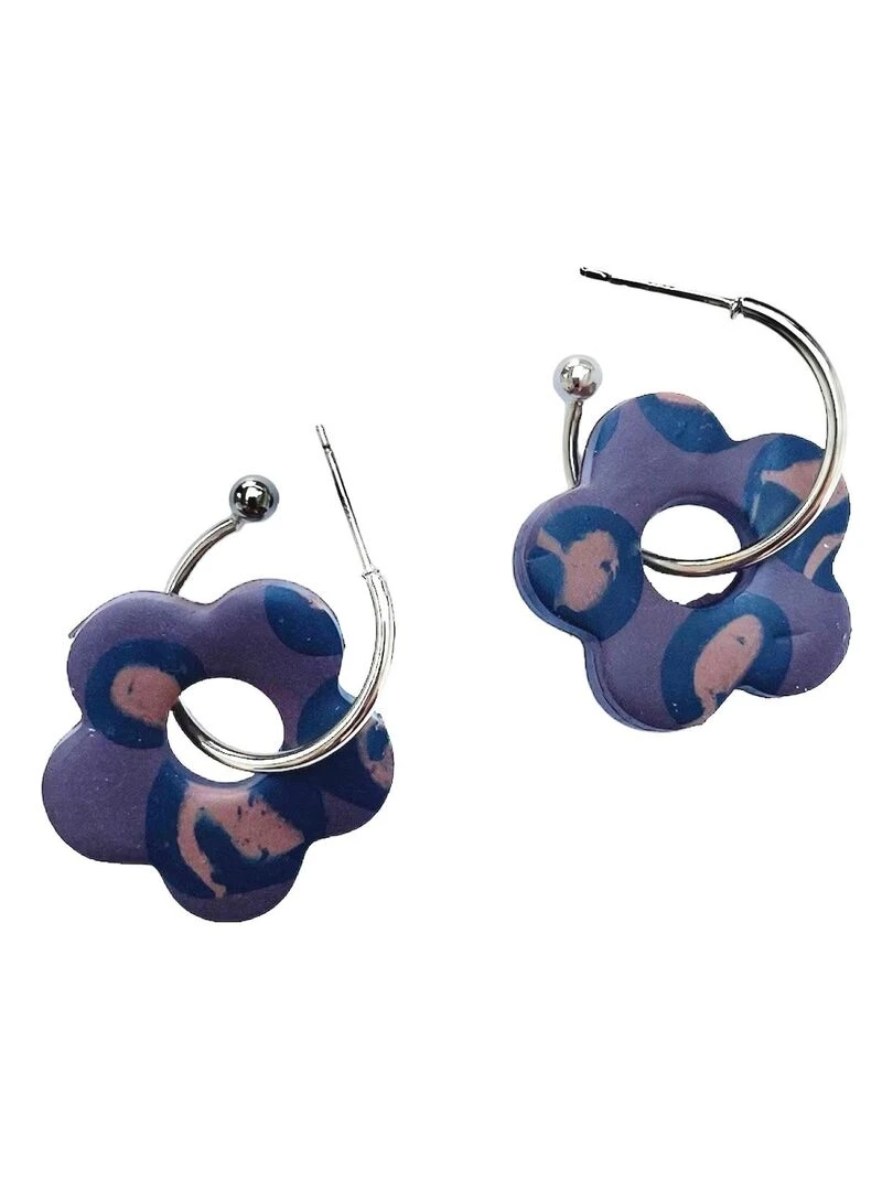 Boucles d'oreille créole artisanat  Bijoucolor   Marron