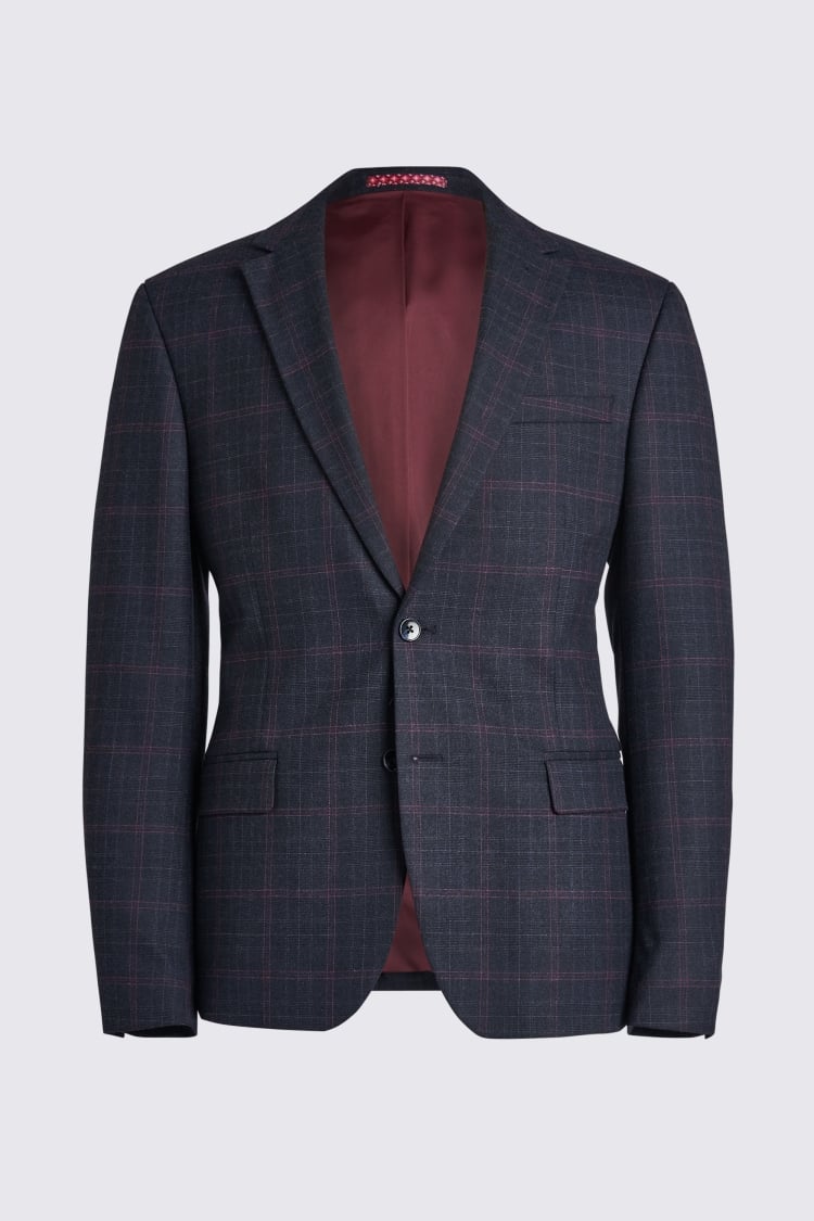 Slim Fit Light Grey Velvet Jacket    Buy Online at Moss