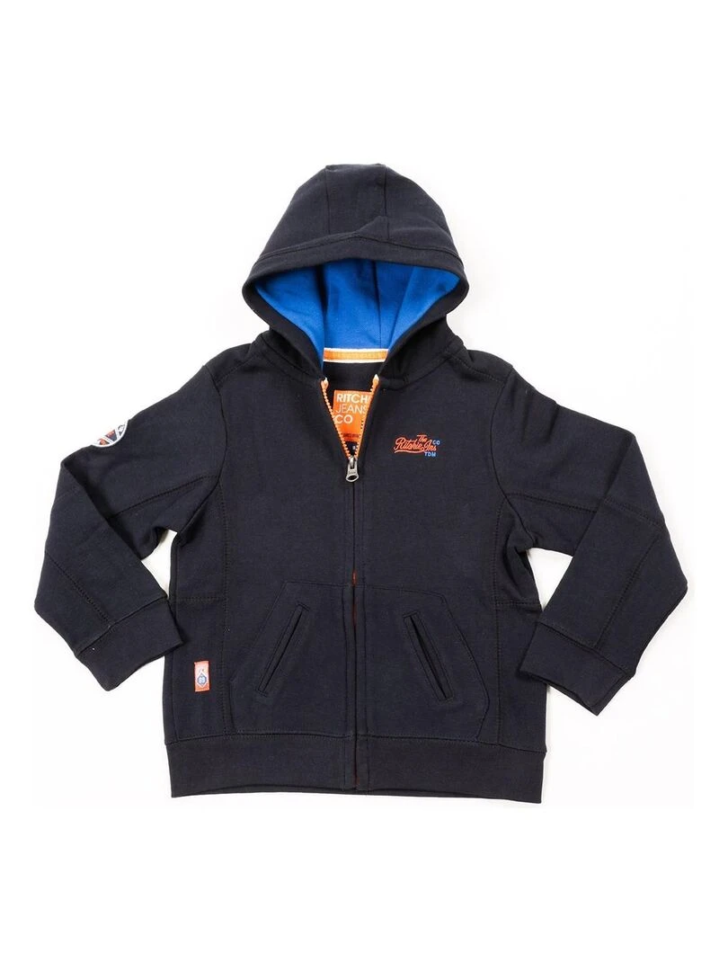 SWEAT ZIPPE WYLEN BOY Bleu marine