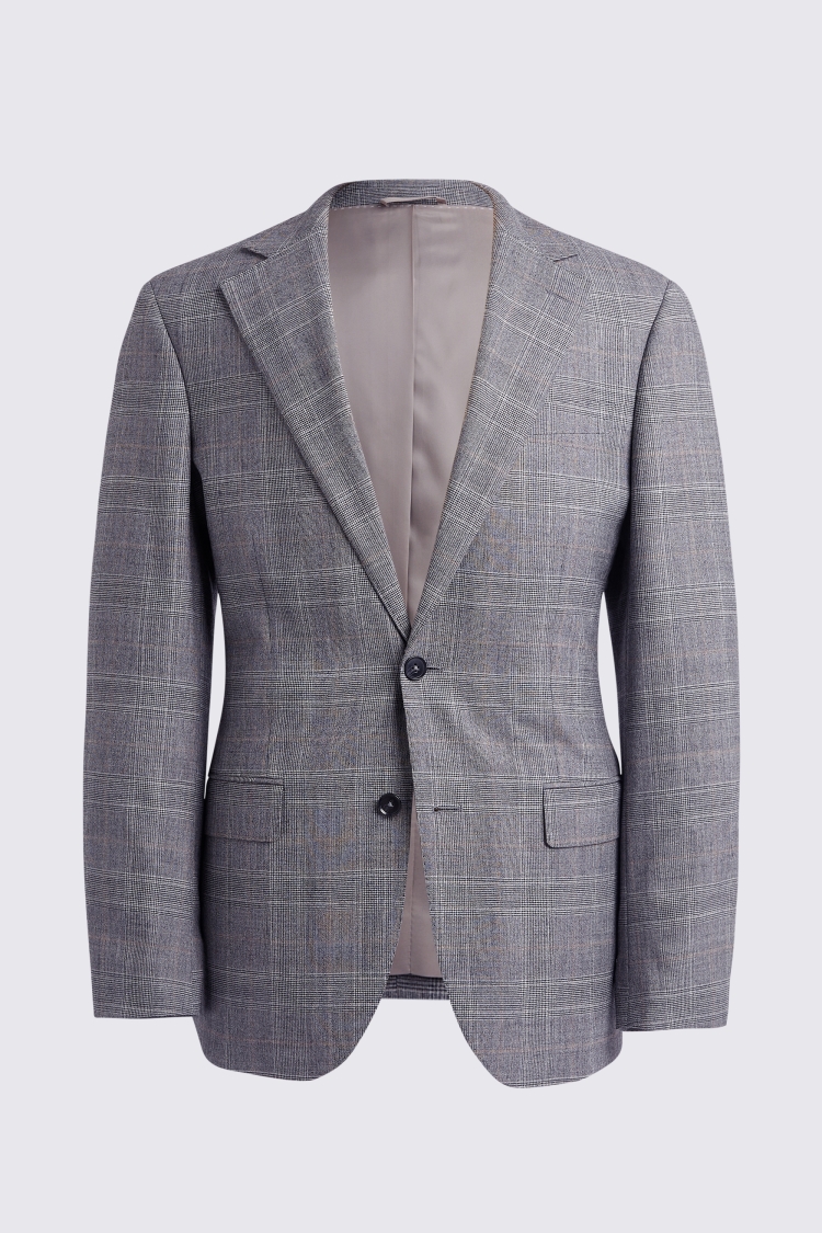 Regular Fit Grey Check Performance Jacket     Buy Online at Moss