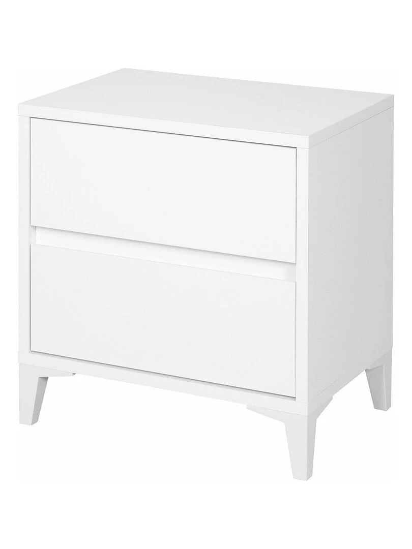 Chevet 2 tiroirs Kira AKITEN RETAIL Blanc Blanc