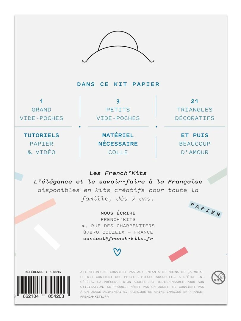 Coffret DIY origami   4 Vide poches   Fleurs bleues   N/A