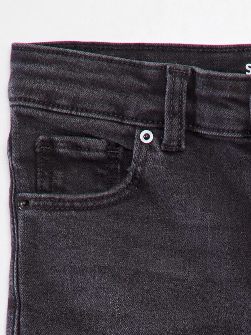 Pantalon en denim skinny   Gris foncé