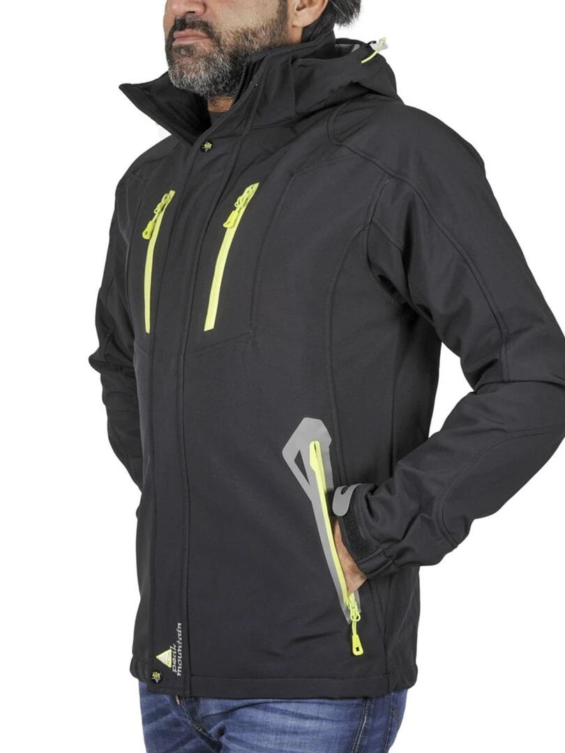 Blouson softshell homme CILO   PEAK MOUNTAIN   Noir Noir