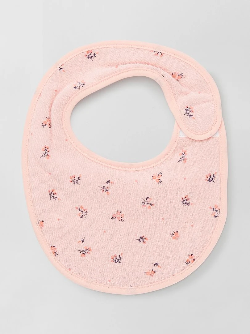 Lot de 5 bavoirs éponge   Rose