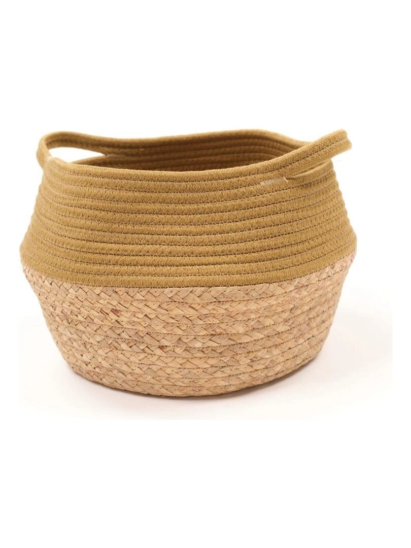 Panier rond tressé 'LA FACTORY' 'TODAY' Bronze