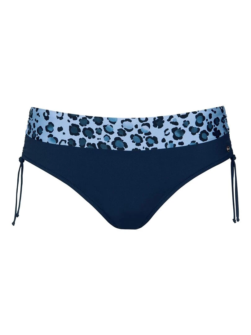 Bas maillot slip de bain taille haute côtés réglables Veracruz   Bleu