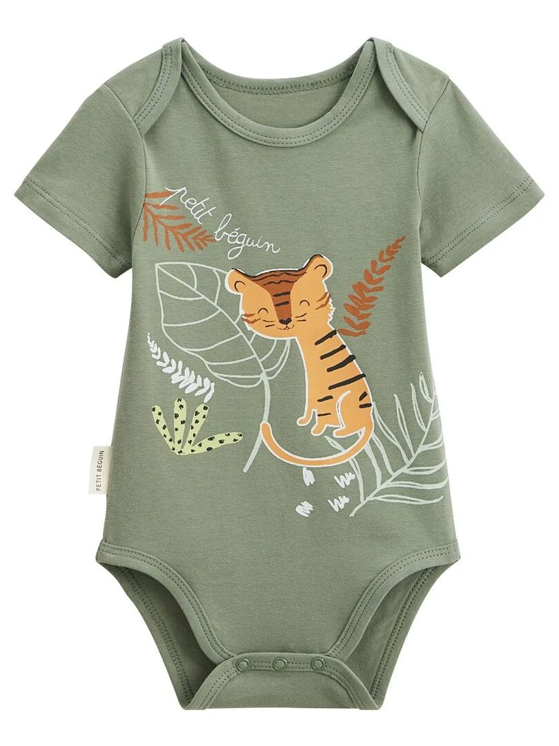 Lot de 2 bodies bébé manches courtes Dumbea   Kaki