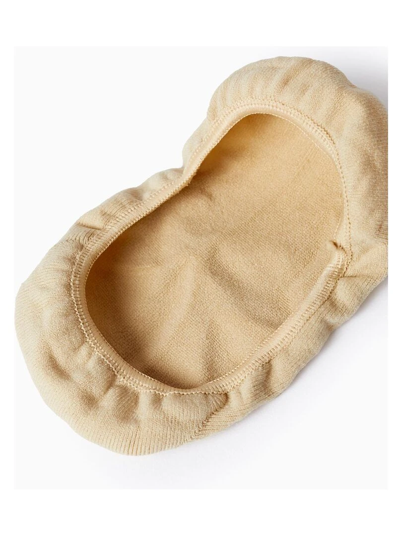 3 Paires de Chaussettes Invisibles pour Fille   Beige