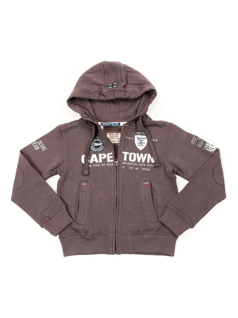 SWEAT ZIPPE WINE BOY Gris
