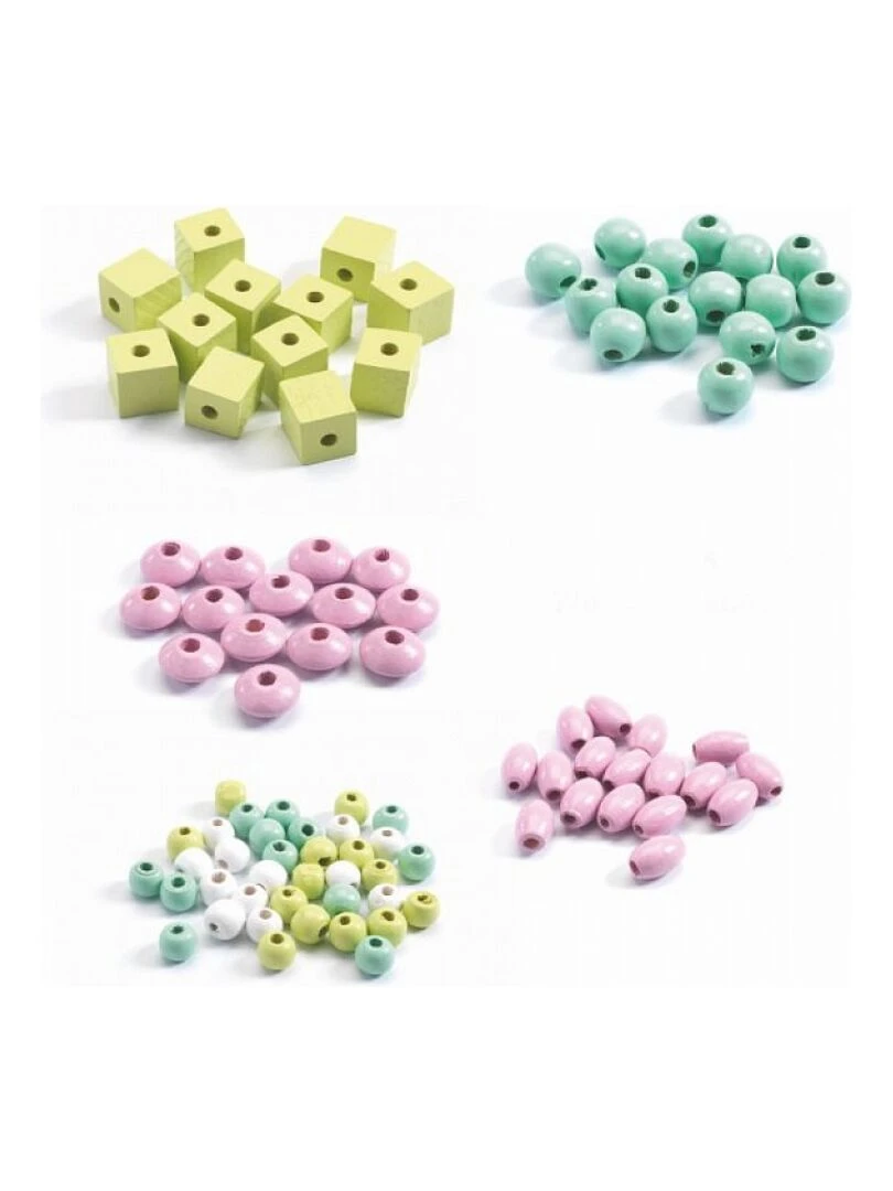 Perles En Bois Foison De Perles Feuilles Et Fleurs   N/A