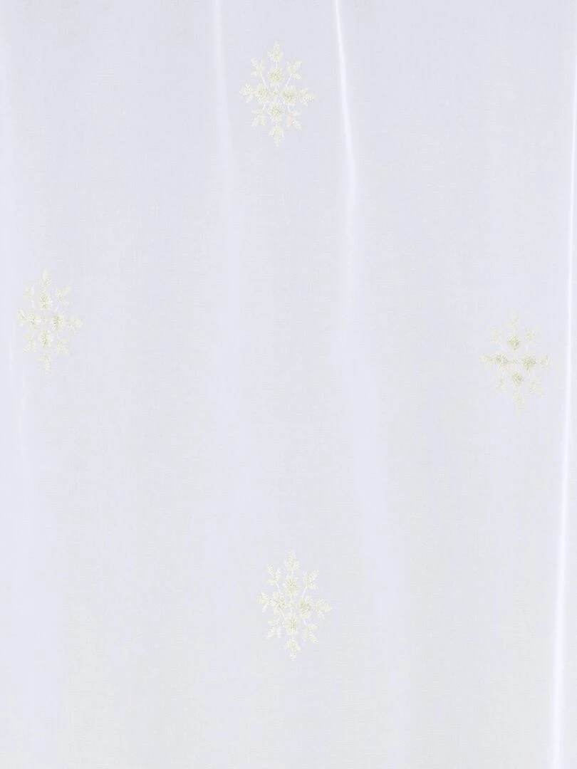 Paire de vitrage motif flocons Ecru
