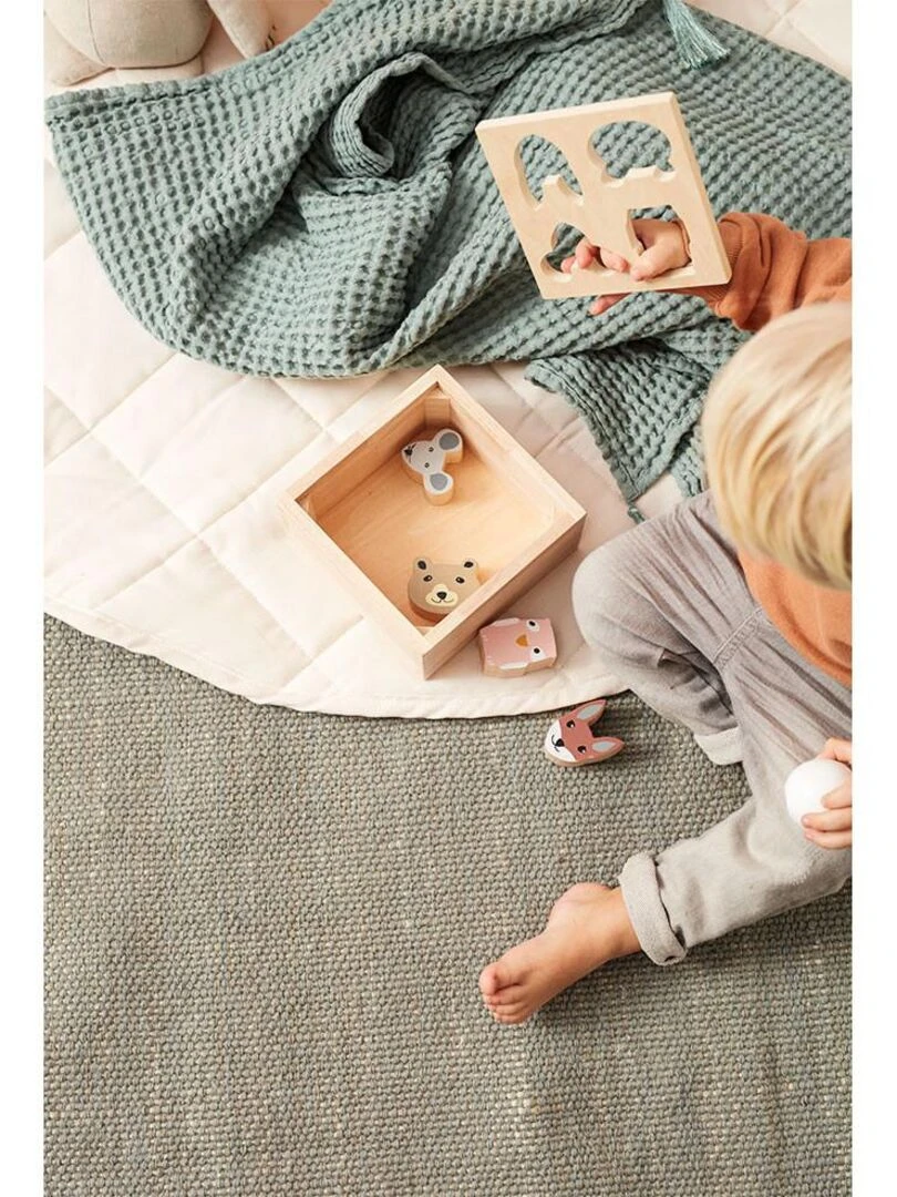 Boîte à formes en bois Edvin   Kids Concept   Beige