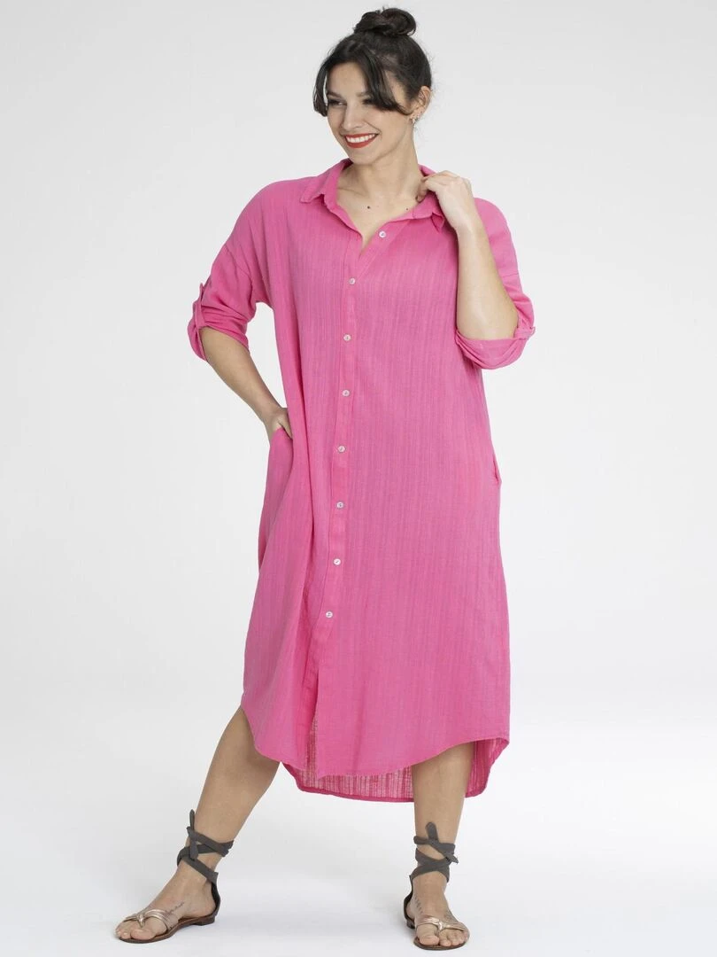 Robes chemise ROMANE Gérard Pasquier Rose