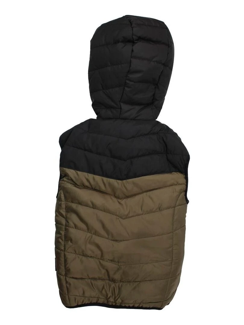 RG512   Parka garçon imprimé logo   Kaki