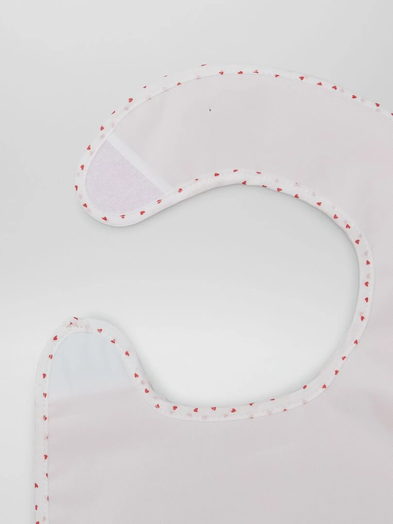 Le lot de 7 bavoirs éponge doublés   Rose/bleu