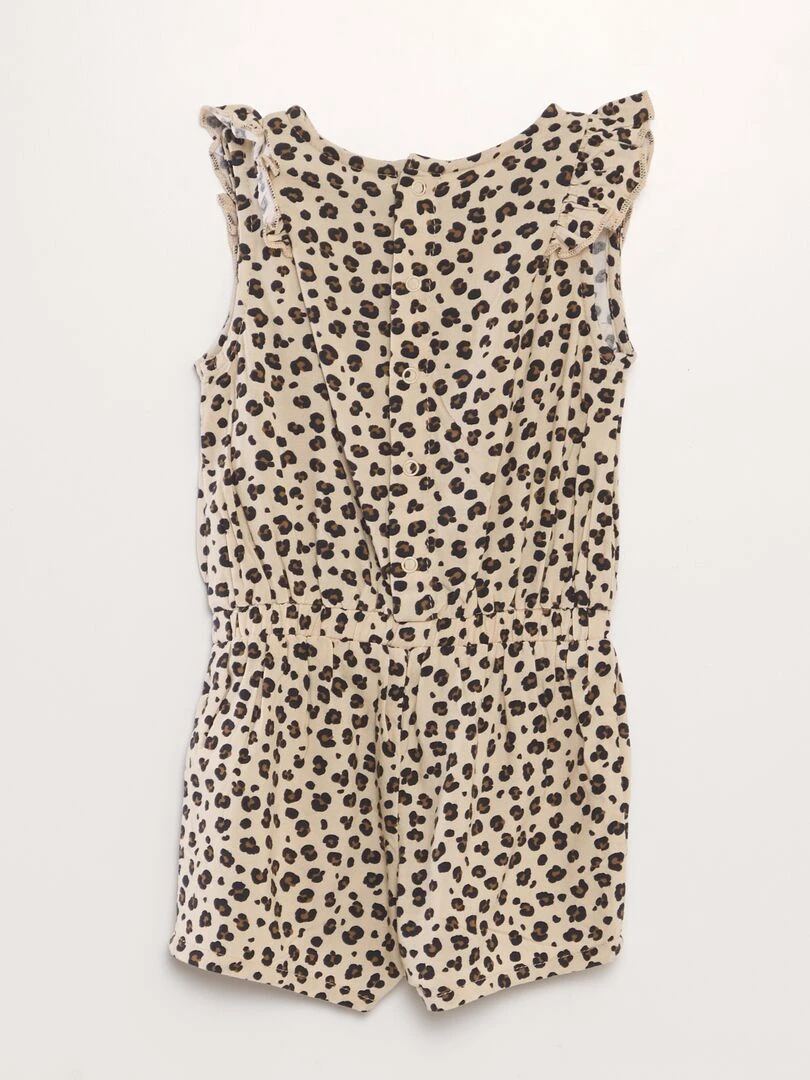 Combinaison sans manches volantée   Beige