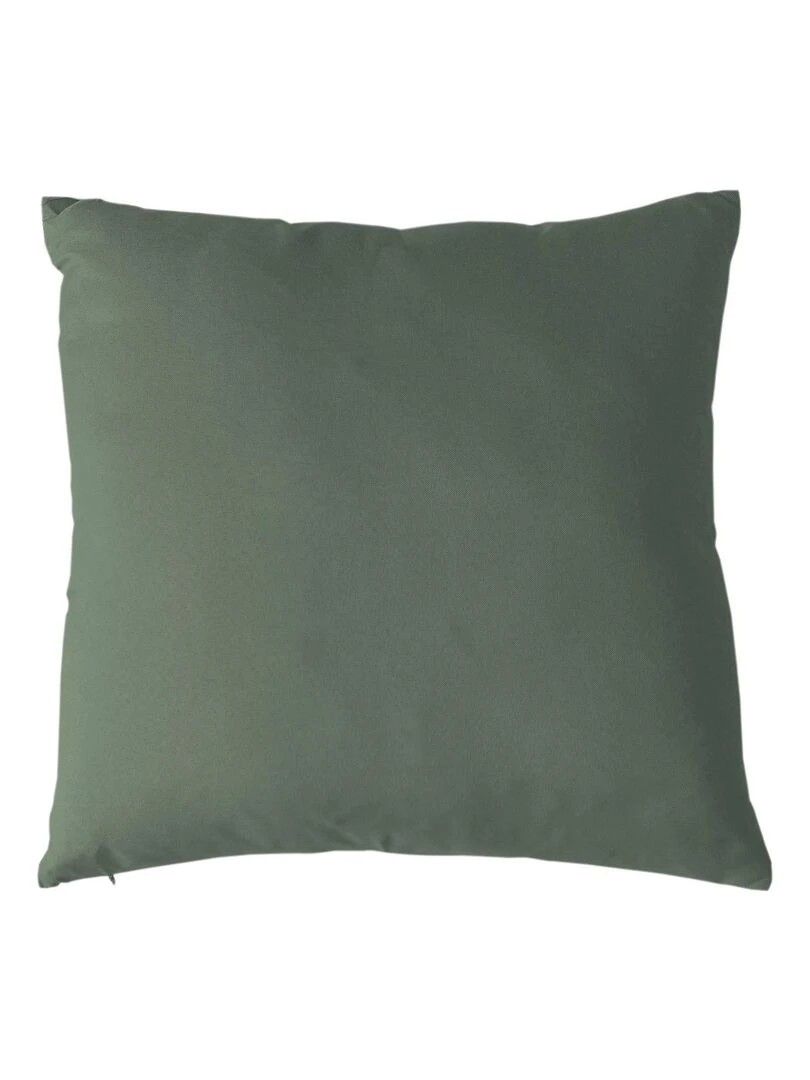 Coussin uni et déhoussable Vert sapin