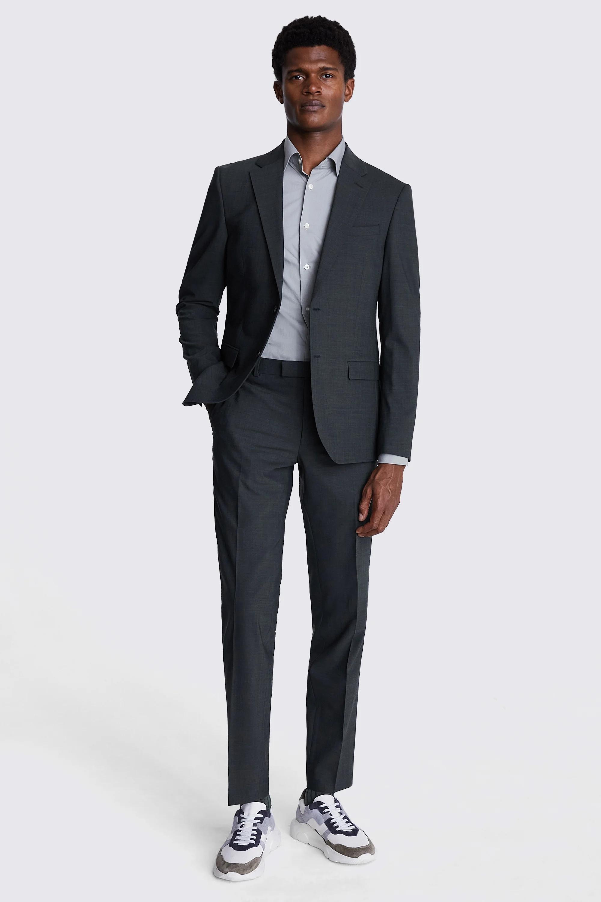 Regular Fit Grey Check Performance Jacket     Buy Online at Moss