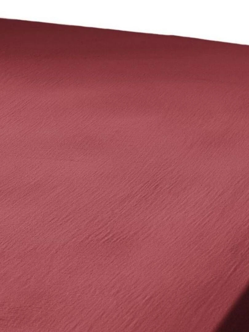 Drap housse 100% Gaze de Coton 74 fils   Bordeaux