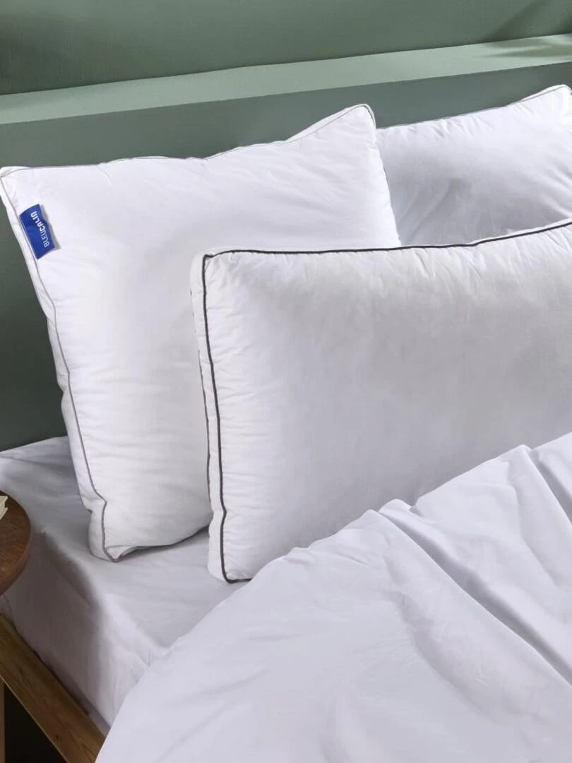 Bleu Câlin Oreiller ferme sensation duvet premium Blanc