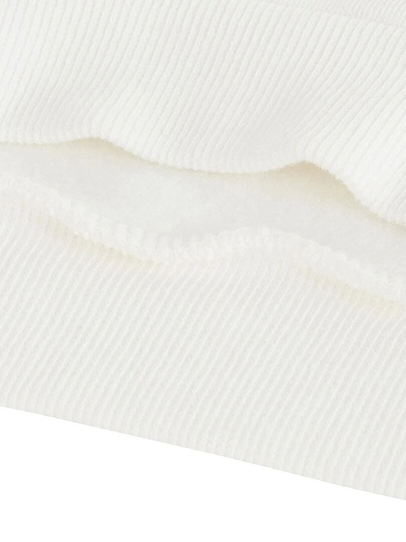 Sweat shirt en molleton fille Oumka   Ecru